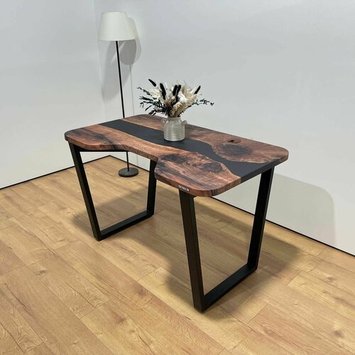 Стол письменный компьютерный с вырезом и двумя заглушками под провода THETABLE 120х70 см 32621 31600₽