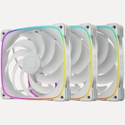 Изображение товара Вентиляторы для корпуса Geometric Future Squama 2503W-14 White 3шт (1F2503W314000)