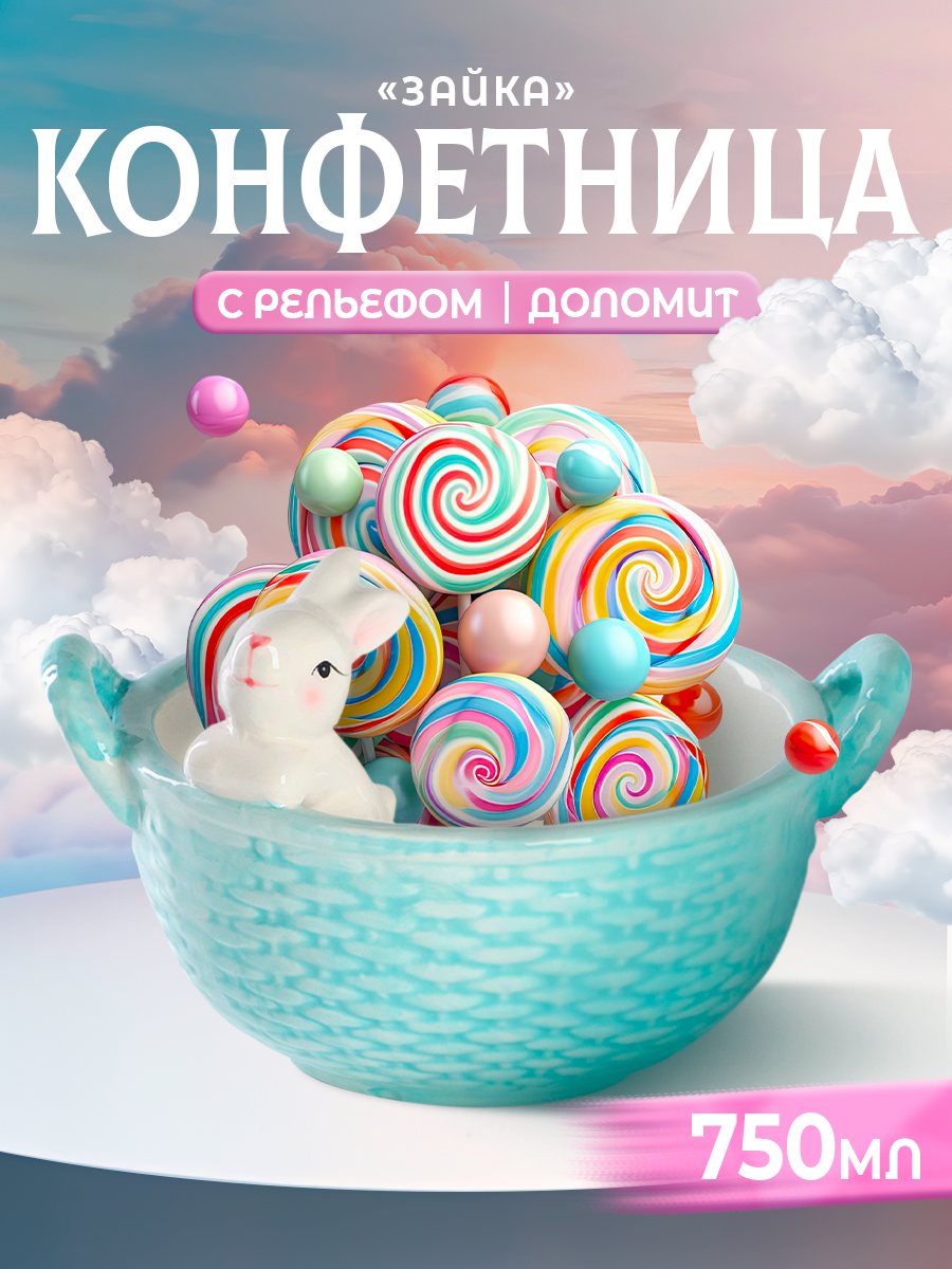 Конфетница «Зайка» Доляна