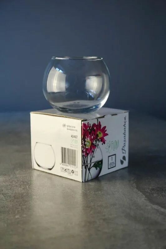 Ваза Pasabahce "Flora", стекло, настольная, 7.9 см, прозрачная, подарочная упаковка — фото 1