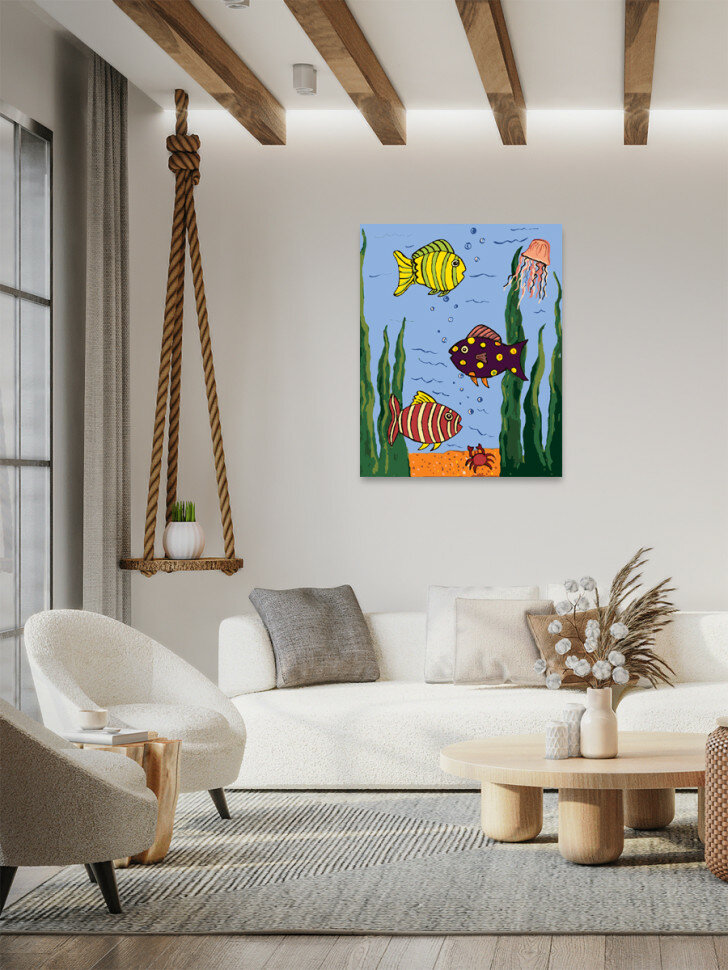 Картина по номерам "Рисованные рыбки" — фото 1