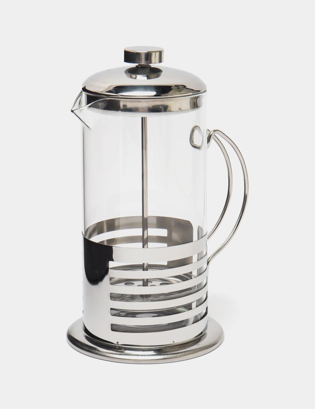 Френч-пресс, заварочный чайник, стеклянный, с металлической ручкой, 1000мл