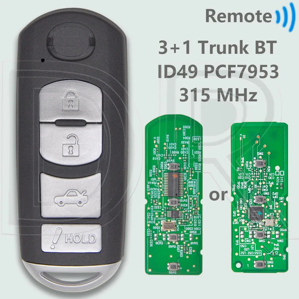 DR SKE13D-01 SKE13D-02 ID49 PCF7953M 315 МГц Бесконтактный WAZSKE13D01/02 Автомобильный ключ дистанционного управления для Mazda 3 5 6 CX-3 CX5 CX9