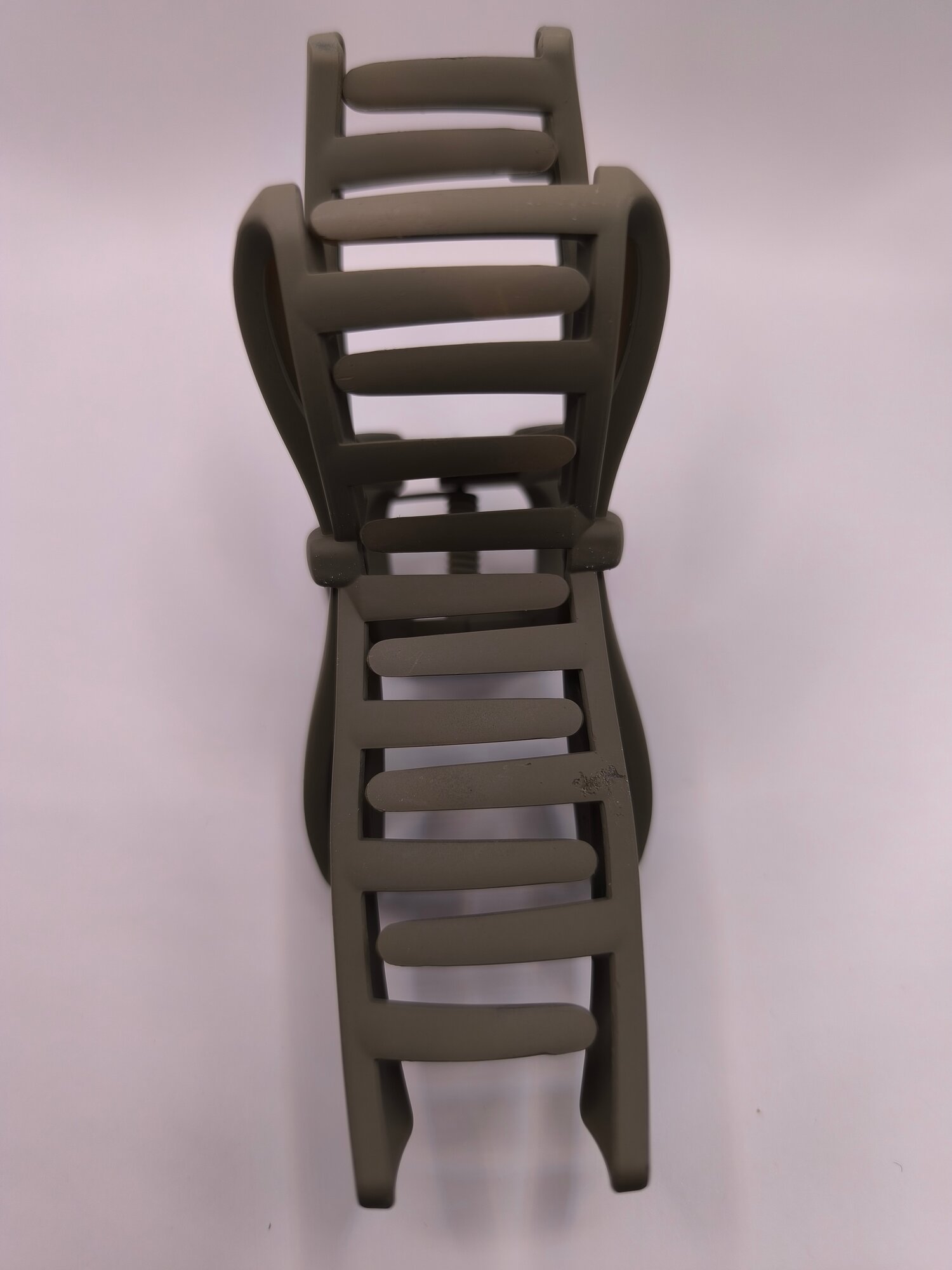 Заколка "Краб", для волос, женская, пластик, длина 15 см, серая — фото 1