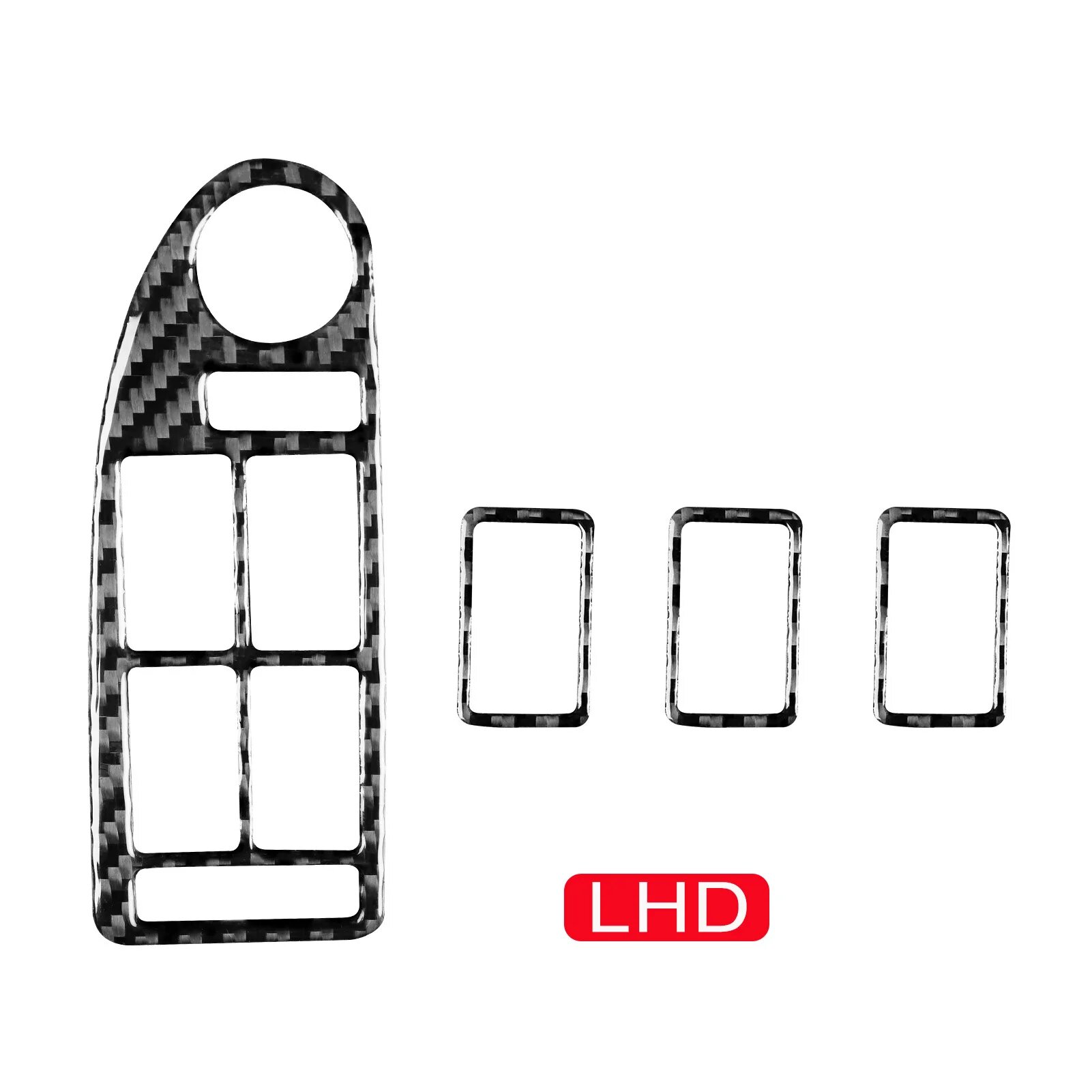 Накладка на кнопки стеклоподъемника BMW E39 1998-2003, LHD, карбон