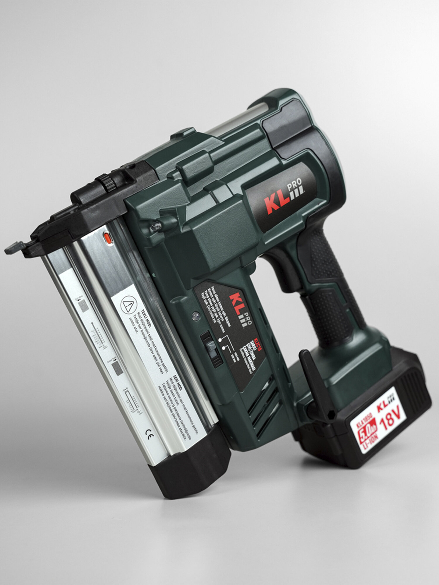 Профессиональный степлер/нейлер аккумуляторный KLPRO KLZC18-50 (18В Li-ion-2шт 5.0Ач ЗУ-45А)