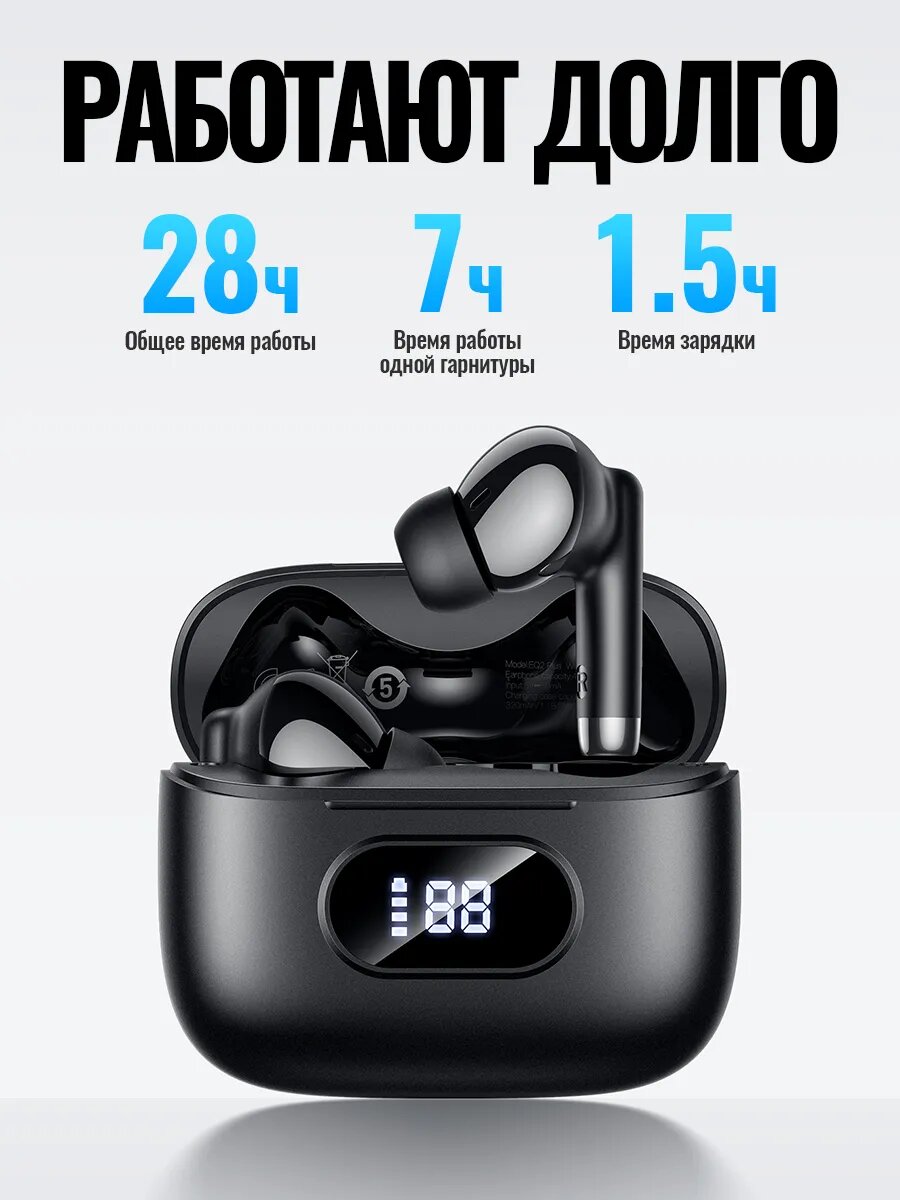 Наушники Hoco "EQ2 Plus Thought", беспроводные, с микрофоном — фото 1