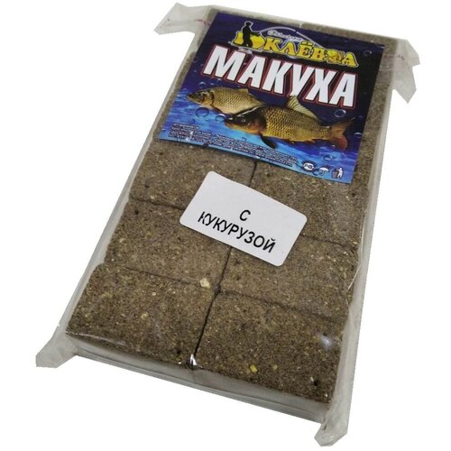 Жмых рыболовный подсолнечника макуха удачного клёва 10-12кубиков с кукурузой