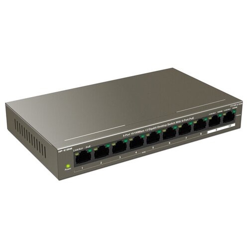 Коммутатор IP-COM F1110P-8-102W инжектор poe ip com pse15f 10 100mbps poe injector