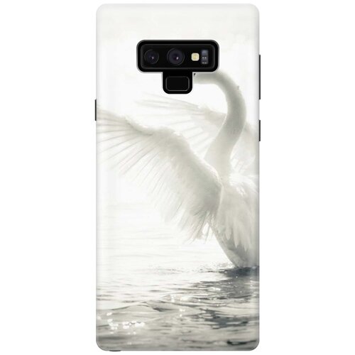 фото Cиликоновый чехол на samsung galaxy note 9 / самсунг ноут 9 с принтом "лебедь" gosso