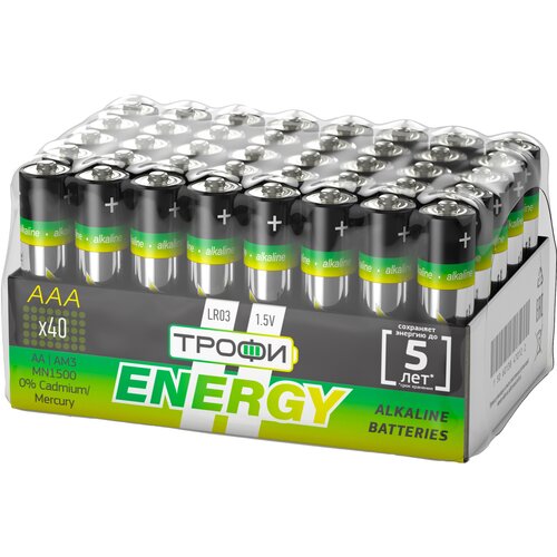 Батарейка Трофи Alkaline (мизинчиковые), AAA/LR03, 8 шт.