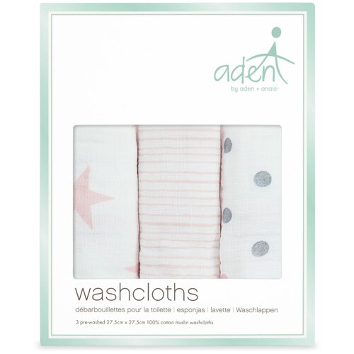 фото Набор из 3-х муслиновых полотенец для лица и рук. aden+anais серия doll aden + anais