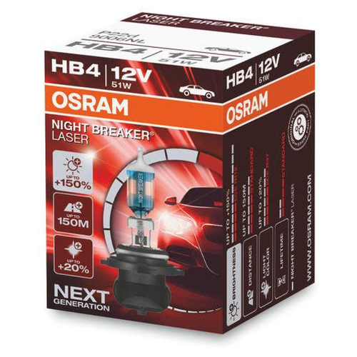Osram1 OSRAM Лампа HB4 12V 51W NIGTT BRAKER LASER +150% P22d, карт.1 шт. OSRAM 9006NL