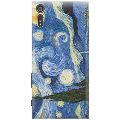 фото Cиликоновый чехол на sony xperia xz / сони иксперия икс зет с принтом "звездная ночь" gosso