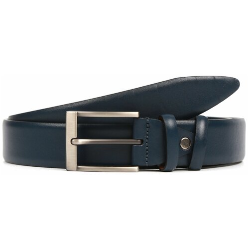 фото Ремень fabretti, натуральная кожа, металл, для мужчин, размер 125, длина 125 см., синий