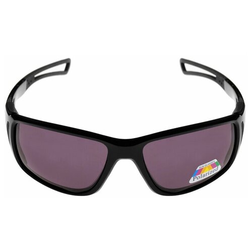 Солнцезащитные очки Premier fishing, прямоугольные, оправа: пластик, поляризационные, с защитой от УФ, черный