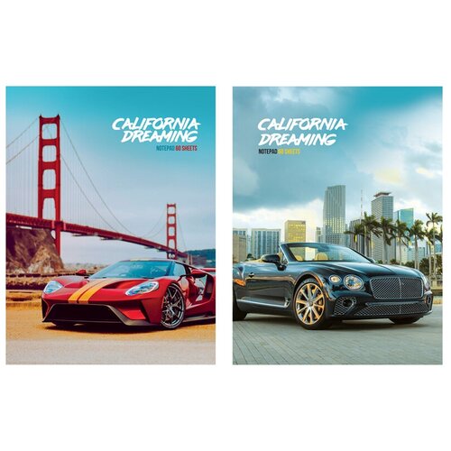 Бизнес-блокнот А5, 64л., лайт, BG California dreaming, матовая ламинация ( Артикул 314182 )