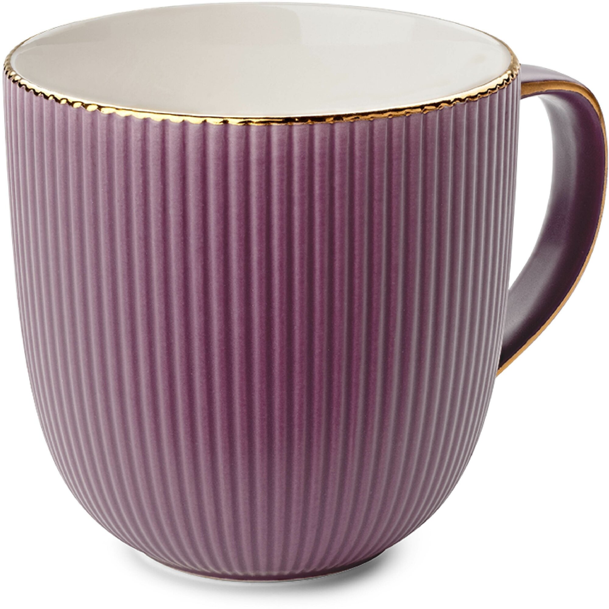 Кружка, чашка фарфоровая APOLLO "Ribb" 370 мл фиолетовая