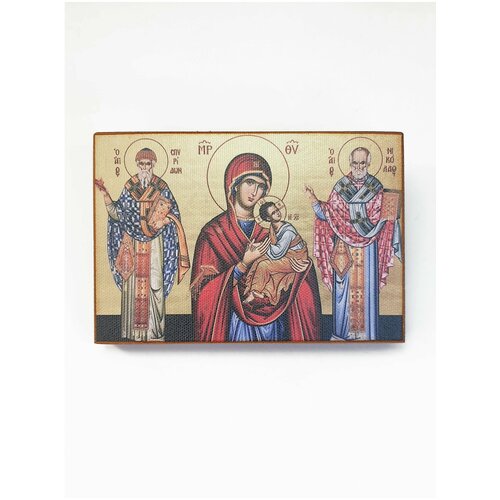 Икона Николай и Спиридон, размер иконы - 15x18