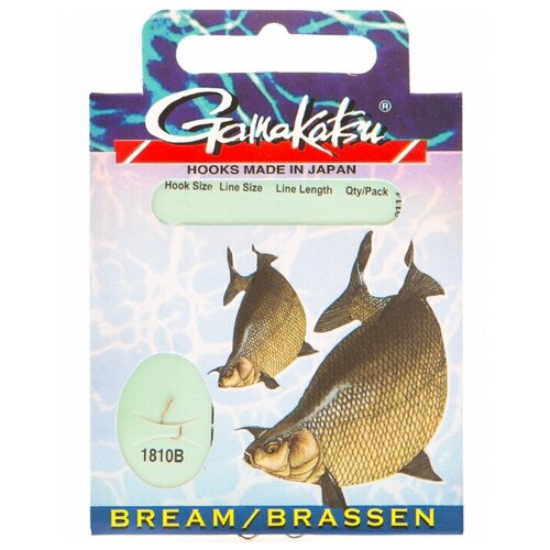 Поводки с крючками Gamakatsu BKS-1810B BREAM Feeder #16 (0.12 мм, 75 см) 10 шт/уп