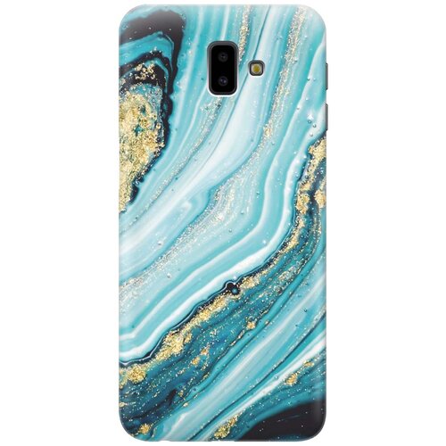 фото Gosso ультратонкий силиконовый чехол-накладка для samsung galaxy j6+ (2018) с принтом "green marble"