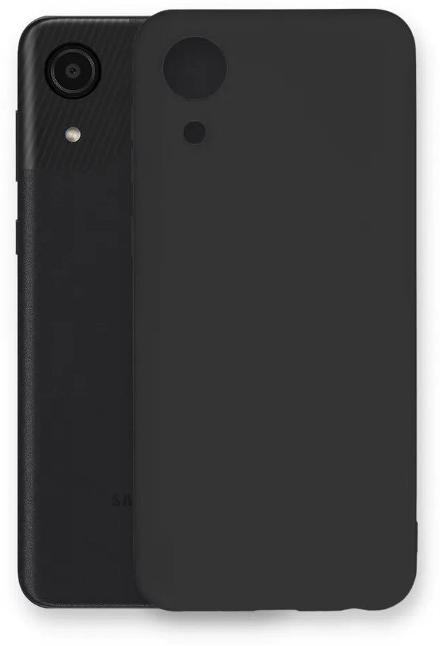 Силиконовый чехол чёрный №80 для Samsung Galaxy A03 Core. Накладка / бампер для Самсунг Галакси a03