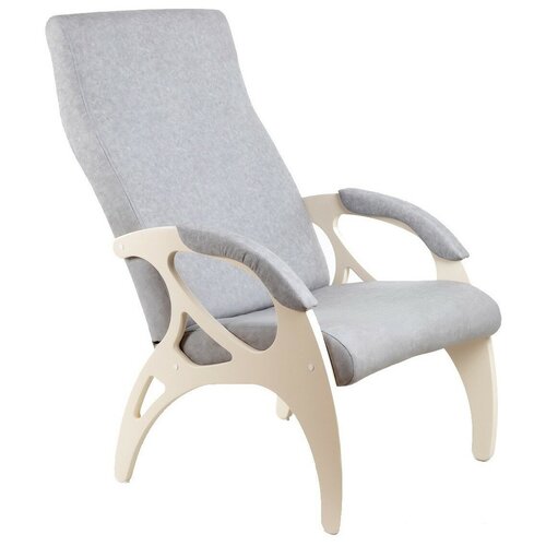 фото Кресло мебелик бергамо размер: 64х80 см, обивка: ткань, цвет: серый/дуб шампань