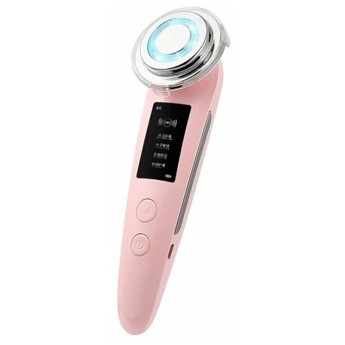 ultrasonic import magnetic color light eye massage beauty instrument household micro current beauty instrument Вибрационный массажер для лица Beauty Instrument розовый