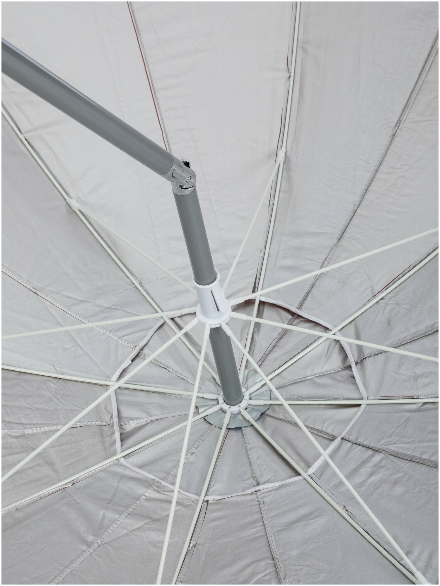 Пляжный зонт, 2,35 м, с клапаном, с наклоном (зеленый), в чехле - фотография № 4