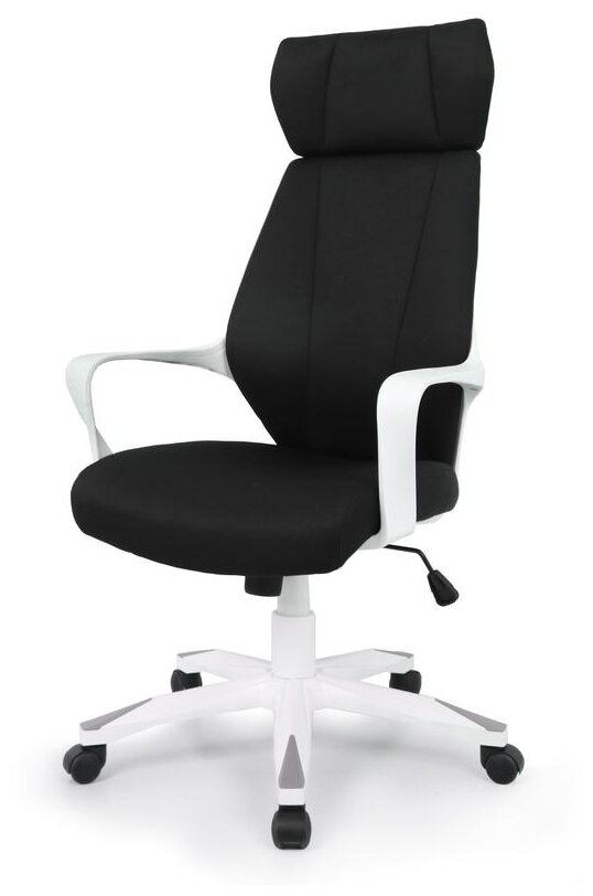 Кресло BN_Hg_EChair-579 TC ткань черный, пластик белый , 1 шт.