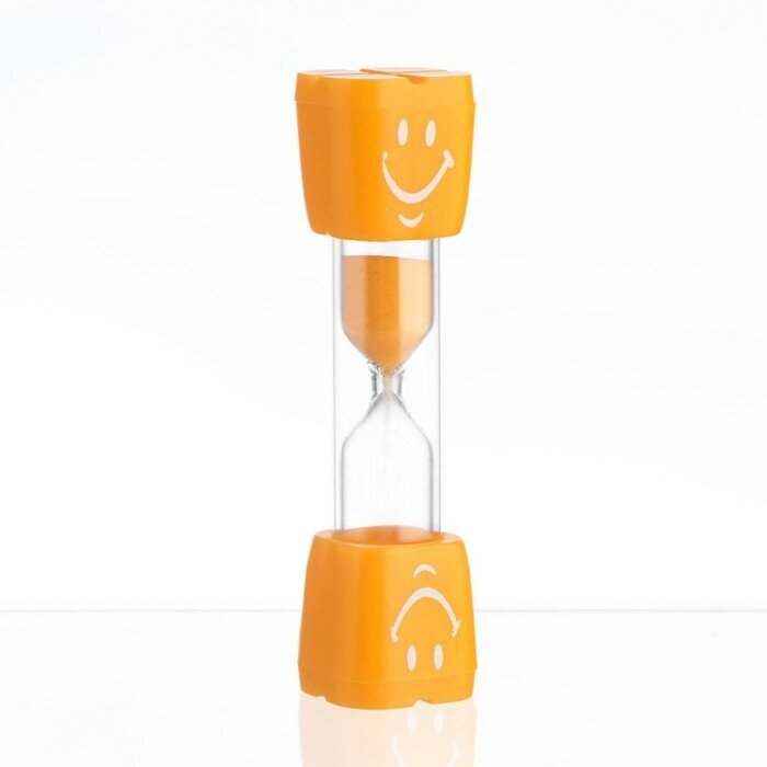 Песочные часы "Смайл" на 3 минуты 9 х 2.3 см оранжевые