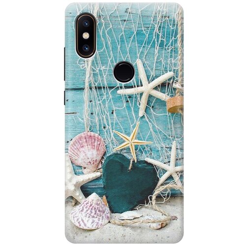 фото Cиликоновый чехол на xiaomi mi mix 2s / сяоми ми микс 2 эс с принтом "морские звезды" gosso