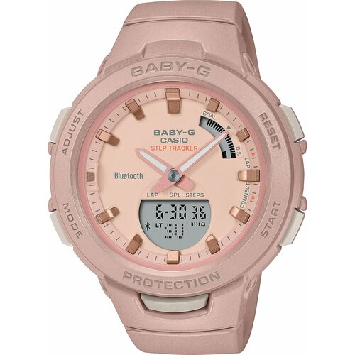 фото Наручные часы casio наручные часы casio baby-g bsa-b100cs-4a, розовый, черный