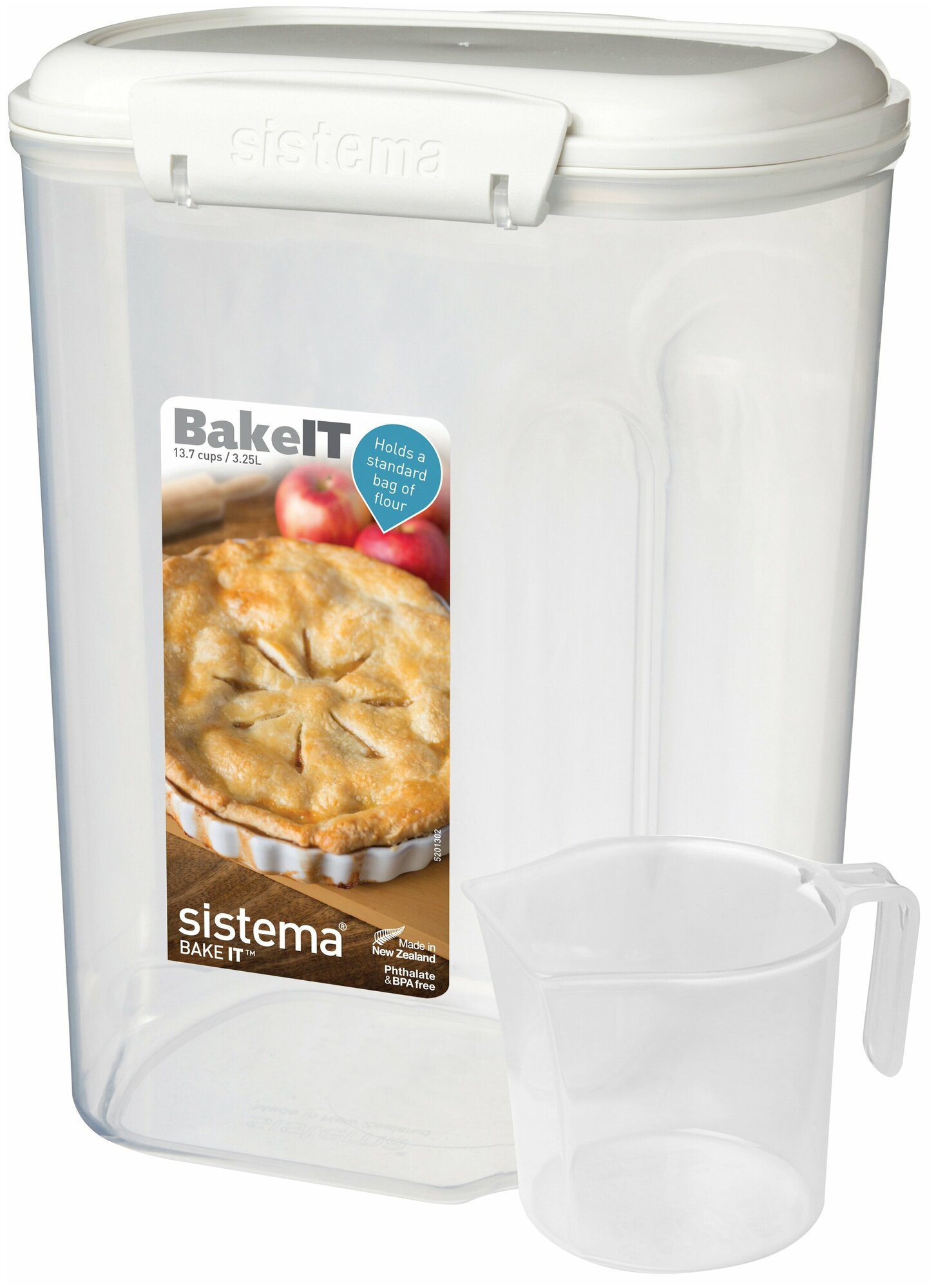 Sistema Контейнер с чашкой Bake IT (3.25 л), 17.6х13.2х23 см, белый 1250 Sistema