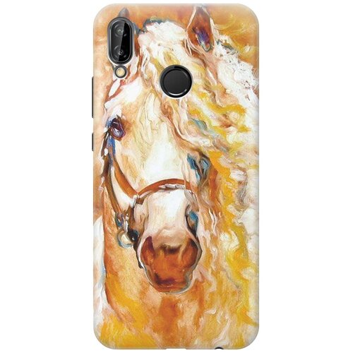 фото Re:paчехол - накладка artcolor для huawei p20 lite с принтом "золотистая грива"