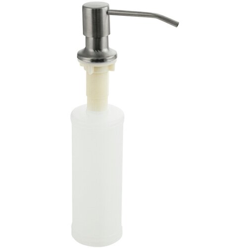 Дозатор BRIMIX для жидкого мыла и моющих средств, матовый хром, врезной, под раковину, пластиковый, 300 мл,