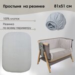 Простыня 51х81 см на резинке в люльку 100 % Хлопок - изображение