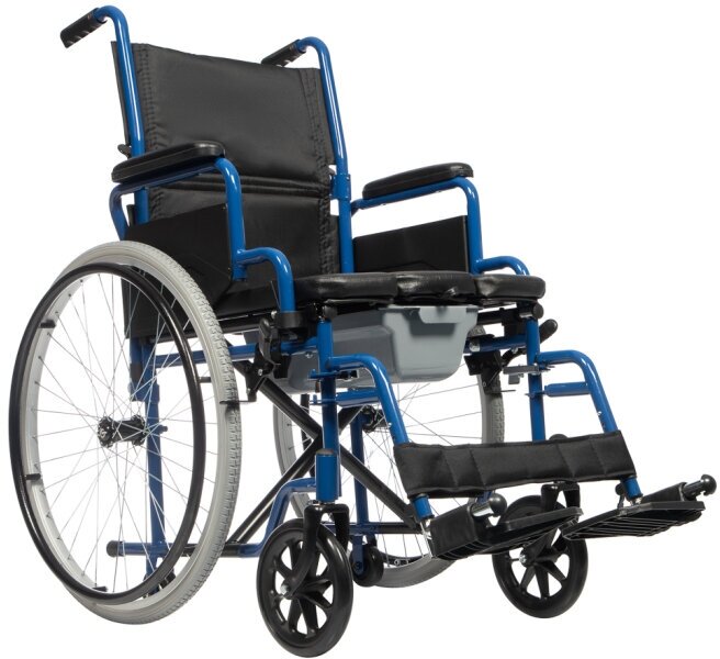 Кресло инвалидное с санитарным оснащением Ortonica TU 55, расстояние между поручнями 48 см