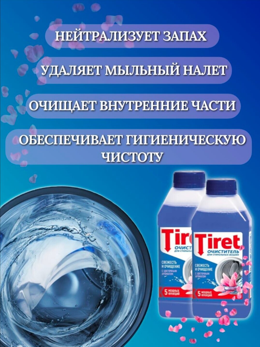 TIRET Очиститель для стиральных машин 250мл (2шт.)/ Очиститель TIRET - фотография № 12