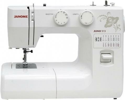 Швейная машина Janome Juno 513 белый/цветы