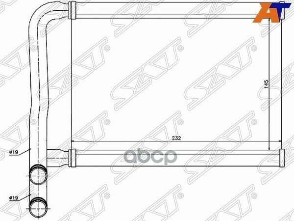 Радиатор Отопителя Салона Hyundai Accent 05-/Kia Rio 05- Sat арт. STHNA53950