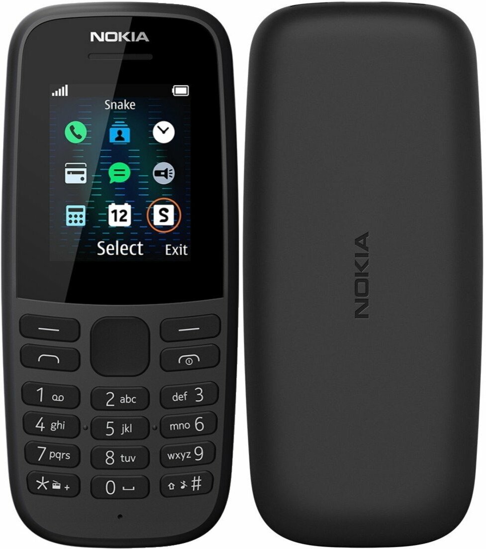 Мобильный телефон NOKIA 105 Dual SIM (2019) TA-1174, синий - фото №7
