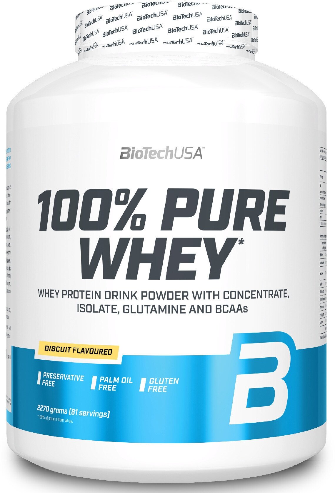 BioTechUSA 100% Pure Whey 2270 гр., печенье