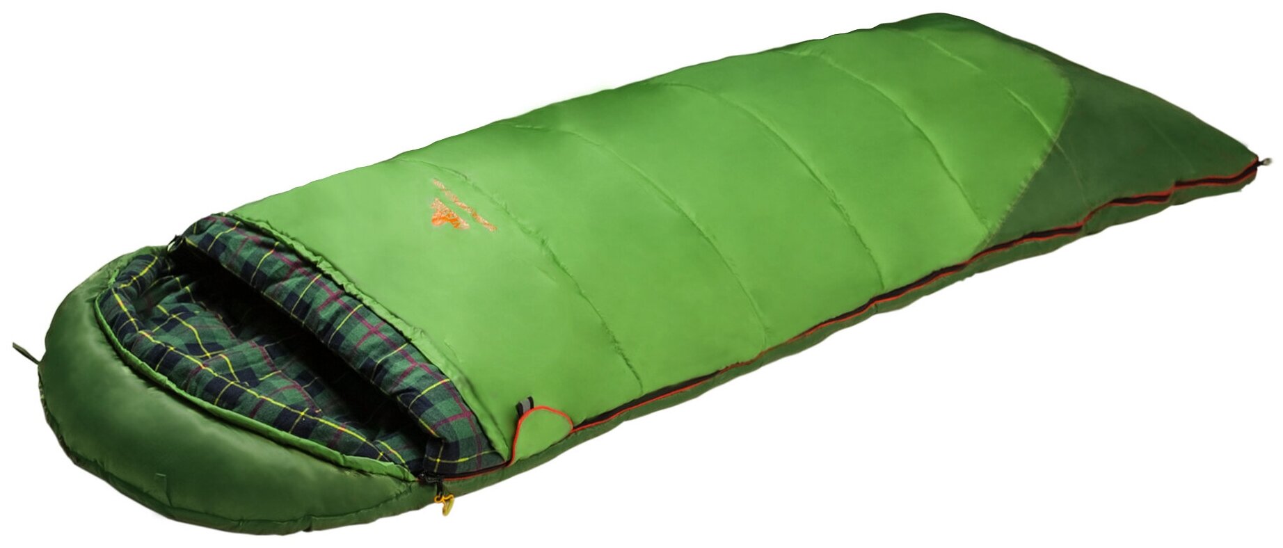 Спальный мешок Alexika Siberia Compact Plus зеленый с правой стороны