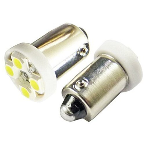 Лампа автомобильная светодиодная Юпитер BA9S-4SMD 12V BA9s 6000K 2 шт 175₽