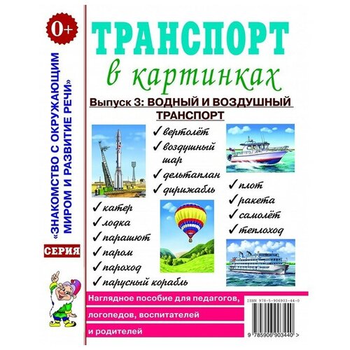 Транспорт в картинках. Выпуск 3: водный и воздушный транспорт