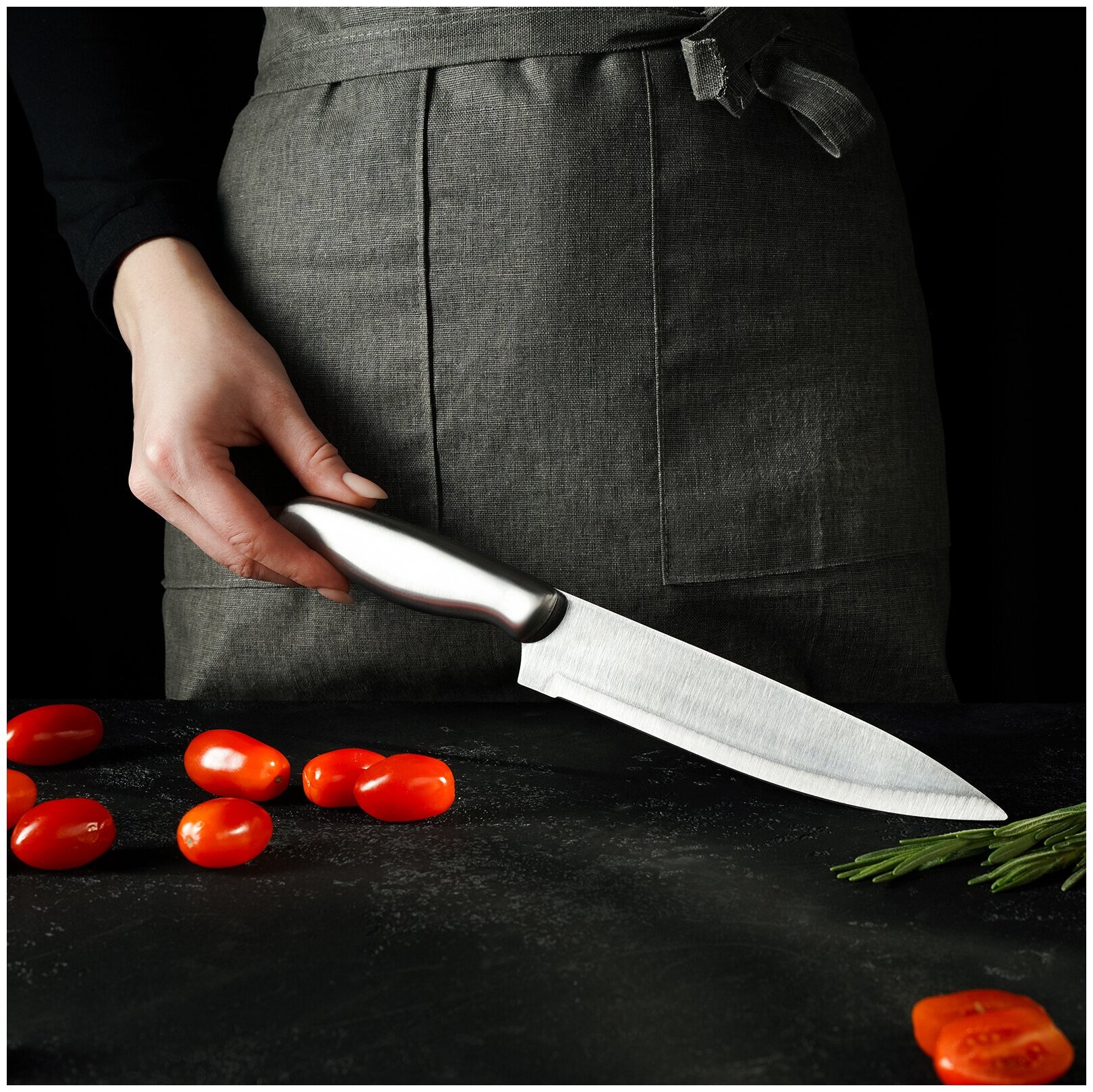 Нож кухонный «Металлик», лезвие 17,5 см - фотография № 5