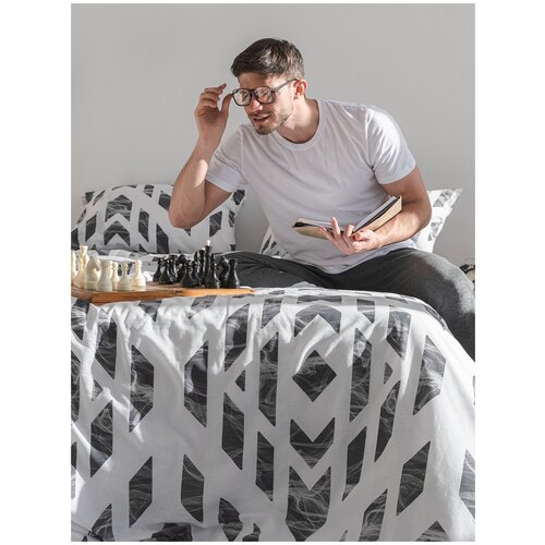 Постельное белье 1.5 спальное, DREAM CITY, 2 наволочки 50х70, 100% хлопок