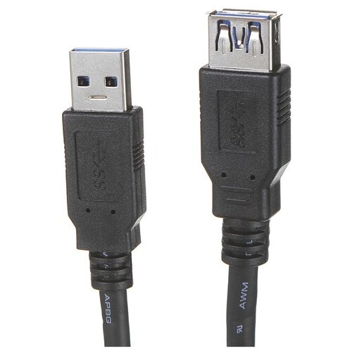 Удлинитель ExeGate USB - USB (EX284931RUS), 1 м, черный удлинитель atcom usb мама usb мама 1 8м белый