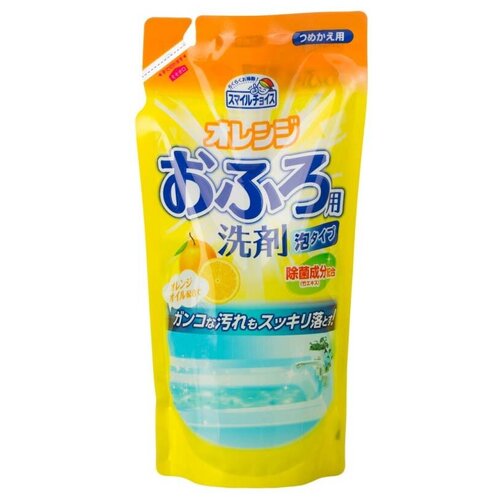 Японское чистящее средство Mitsuei для ванн с цитрусовым ароматом, 350 мл (запасная упаковка) / Средство для чистки сантехники от известкового налета и ржавчины, с антибактериальным эффектом